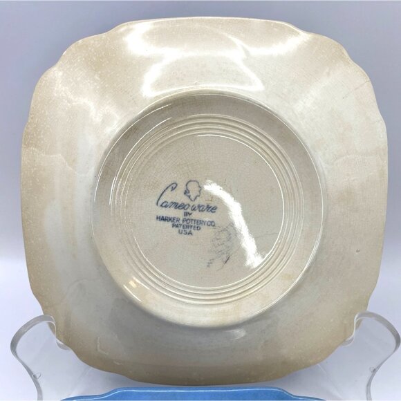 Blue Harker Cameoware - Dainty Flower Blue Virginia Bread and Butter Dessert Pla - Picture 5 of 16